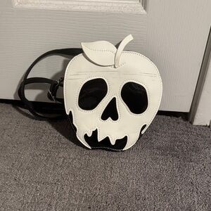 White Skull Apple Crossbody Bag